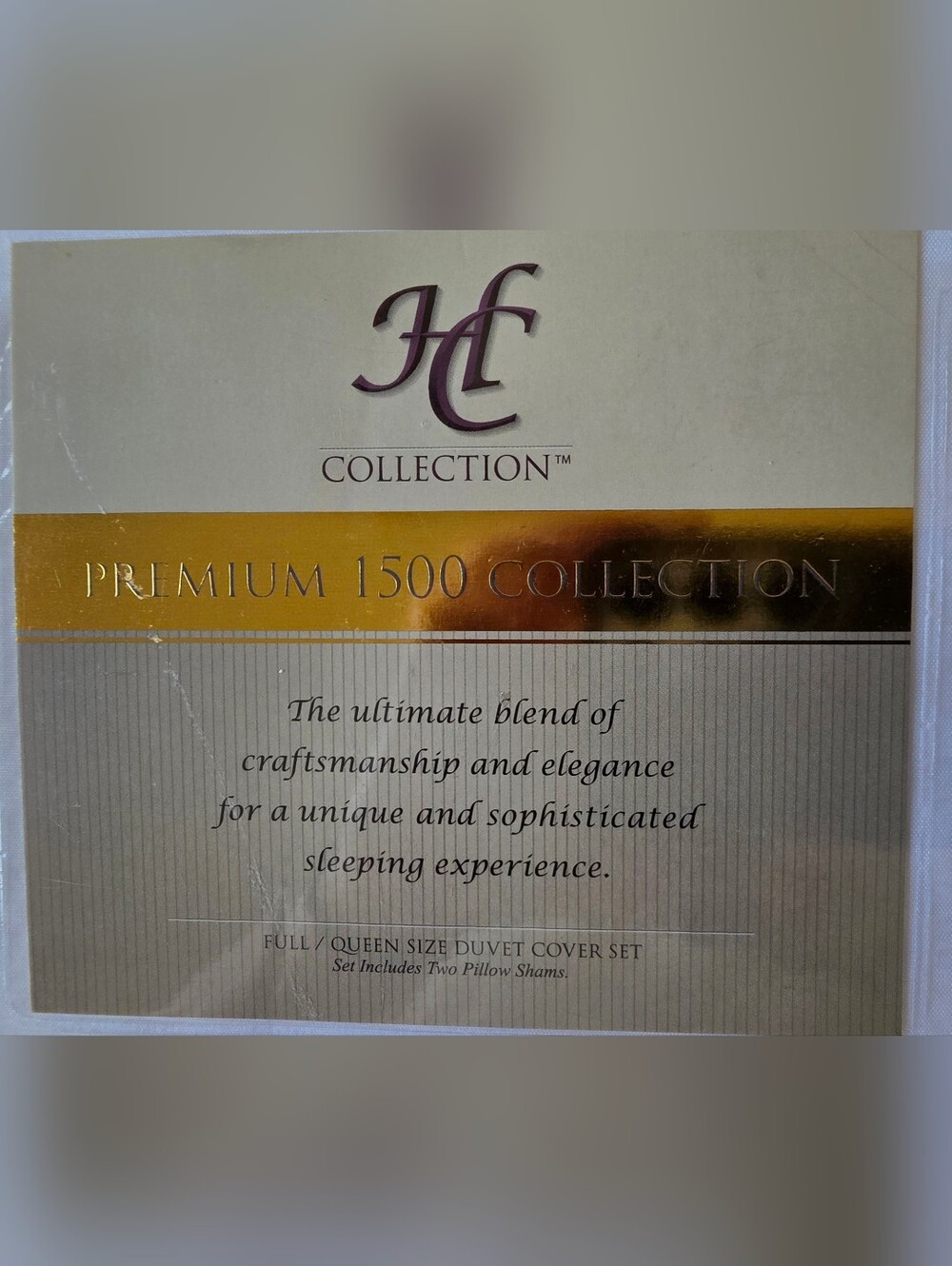 NWT ~ HC COLLECTION White Luxury Duvet Cover Set ~ 2 Shams Included ~ Full Queen - Picture 3 of 5